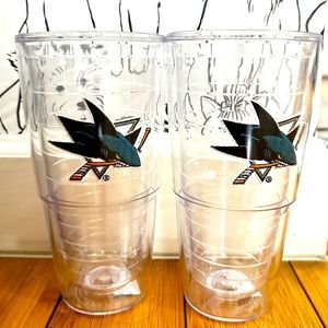 Two NHL Sharks cups (hockey)